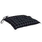 vidaXL Perne scaun, 6 buc., negru, 40x40x7 cm, textil, model pătrățele vidaXL Perne scaun, 6 buc., negru, 40x40x7 cm, textil, model pătrățele