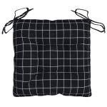 vidaXL Perne scaun, 6 buc., negru, 40x40x7 cm, textil, model pătrățele vidaXL Perne scaun, 6 buc., negru, 40x40x7 cm, textil, model pătrățele