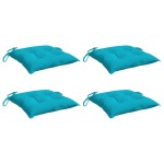 vidaXL Perne de scaun, 4 buc., turcoaz, 40 x 40 x 7 cm, textil