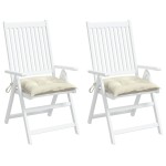 vidaXL Perne de scaun, 2 buc., alb crem, 50x50x7 cm, textil oxford