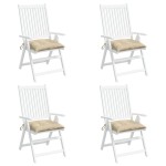 vidaXL Perne de scaun, 4 buc., bej, 50x50x7 cm, textil oxford vidaXL Perne de scaun, 4 buc., bej, 50x50x7 cm, textil oxford