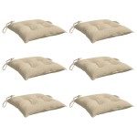 vidaXL Perne de scaun, 6 buc., bej, 50x50x7 cm, textil oxford vidaXL Perne de scaun, 6 buc., bej, 50x50x7 cm, textil oxford