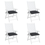 vidaXL Perne de scaun, 4 buc., negru, 50x50x7 cm, textil oxford vidaXL Perne de scaun, 4 buc., negru, 50x50x7 cm, textil oxford