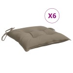 vidaXL Perne de scaun, 6 buc., taupe, 50x50x7 cm, textil oxford