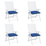 vidaXL Perne de scaun, 4 buc., albastru, 50x50x7 cm, textil oxford
