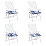 vidaXL Perne de scaun, 4 buc., albastru&alb, 50x50x7 cm, textil oxford vidaXL Perne de scaun, 4 buc., albastru&alb, 50x50x7 cm, textil oxford