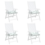 vidaXL Perne de scaun, 4 buc., model frunze, 50x50x7 cm, textil oxford vidaXL Perne de scaun, 4 buc., model frunze, 50x50x7 cm, textil oxford