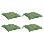 vidaXL Perne de scaun, 4 buc., 50x50x7 cm, textil, model frunze vidaXL Perne de scaun, 4 buc., 50x50x7 cm, textil, model frunze