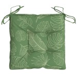 vidaXL Perne de scaun, 4 buc., 50x50x7 cm, textil, model frunze vidaXL Perne de scaun, 4 buc., 50x50x7 cm, textil, model frunze