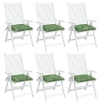 vidaXL Perne de scaun, 6 buc., 50x50x7 cm, textil, model frunze