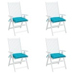 vidaXL Perne de scaun, 4 buc., turcoaz, 50x50x7 cm, textil oxford vidaXL Perne de scaun, 4 buc., turcoaz, 50x50x7 cm, textil oxford