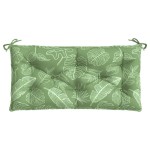vidaXL Pernă pentru bancă, model frunze, 100x50x7 cm, textil oxford