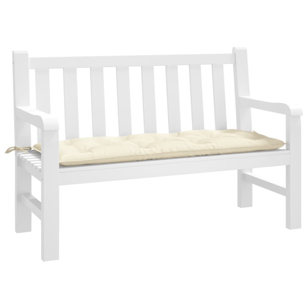vidaXL Pernă bancă de grădină, crem, 120x50x7 cm, material oxford