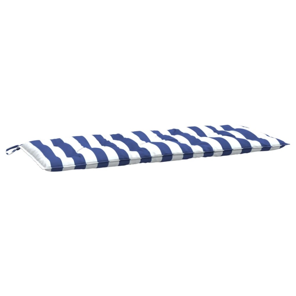 vidaXL Pernă bancă grădină, dungi albastru/alb, 120x50x7 cm, textil