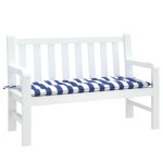 vidaXL Pernă bancă grădină, dungi albastru/alb, 120x50x7 cm, textil vidaXL Pernă bancă grădină, dungi albastru/alb, 120x50x7 cm, textil