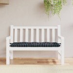 vidaXL Pernă bancă de grădină, negru carouri, 120x50x7 cm, textil vidaXL Pernă bancă de grădină, negru carouri, 120x50x7 cm, textil
