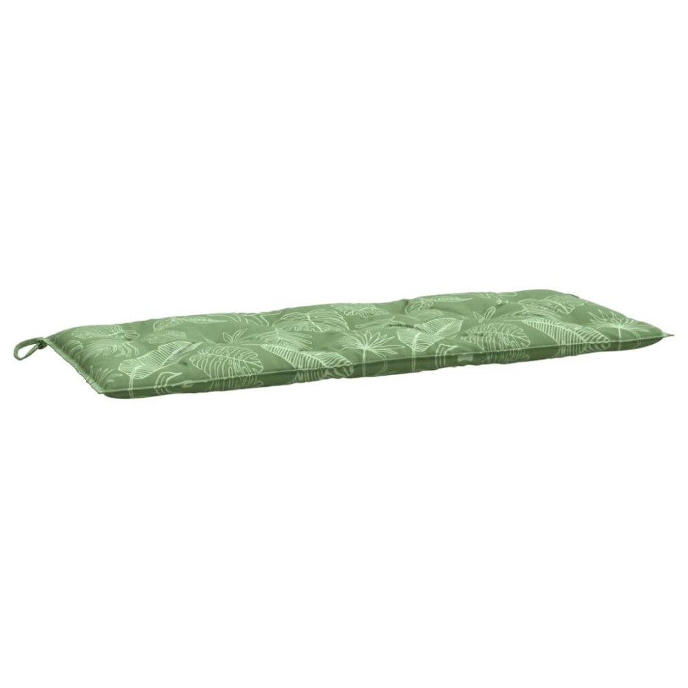 vidaXL Pernă bancă de grădină, model frunze, 120x50x7 cm, textil