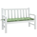 vidaXL Pernă bancă de grădină, model frunze, 120x50x7 cm, textil vidaXL Pernă bancă de grădină, model frunze, 120x50x7 cm, textil