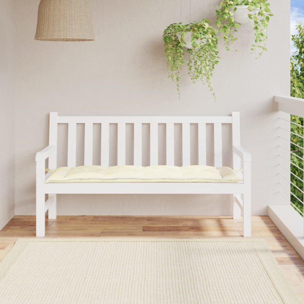 vidaXL Pernă bancă de grădină, crem, 150x50x7 cm, textil oxford