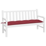 vidaXL Pernă bancă de grădină, roșu vin, 150x50x7 cm, material oxford