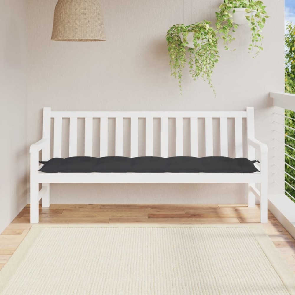 vidaXL Pernă bancă de grădină, negru, 180x50x7 cm, material oxford