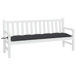 vidaXL Pernă bancă de grădină, negru, 180x50x7 cm, material oxford