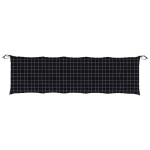 vidaXL Pernă bancă de grădină negru carouri, 180x50x7cm, textil oxford vidaXL Pernă bancă de grădină negru carouri, 180x50x7cm, textil oxford