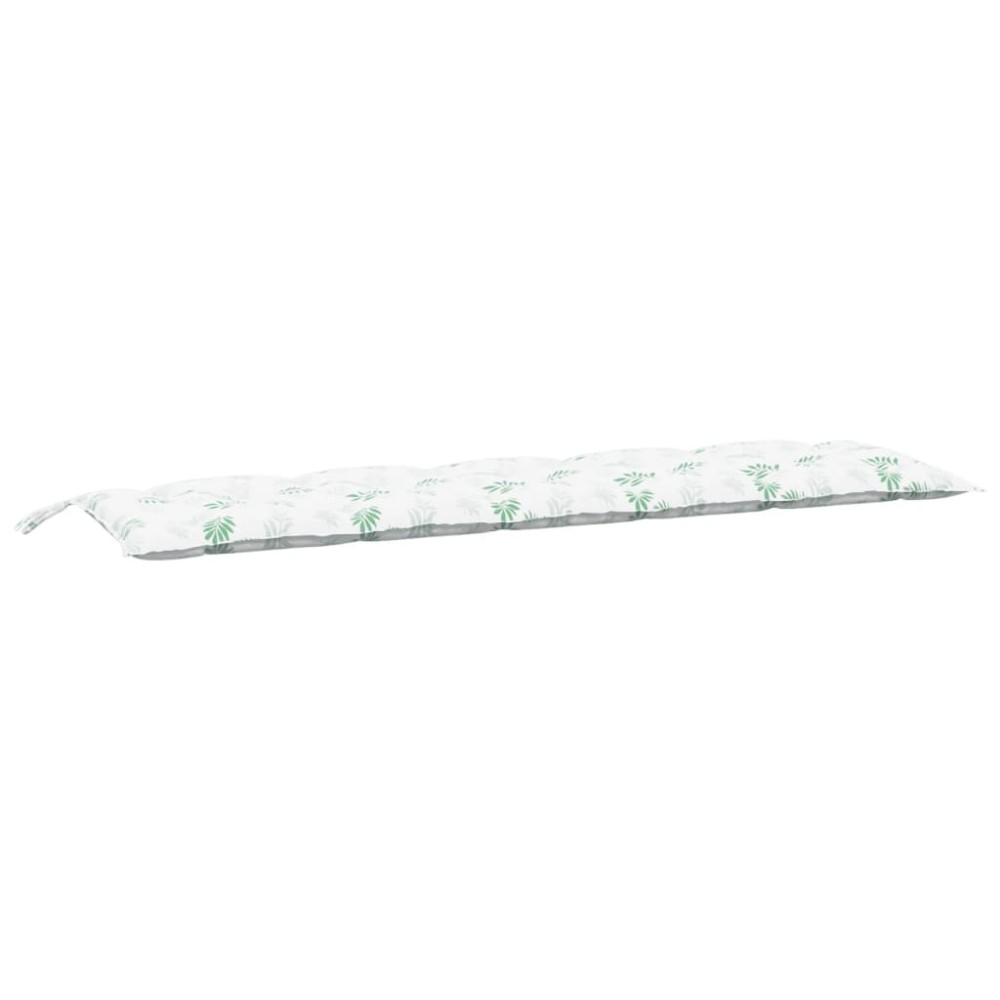 vidaXL Pernă bancă de grădină model frunze, 180x50x7 cm, textil oxford