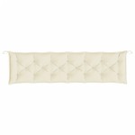 vidaXL Pernă de bancă de grădină, crem, 200x50x7 cm, textil oxford