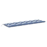 vidaXL Pernă bancă de grădină, dungi albastru/alb, 200x50x7 cm, textil vidaXL Pernă bancă de grădină, dungi albastru/alb, 200x50x7 cm, textil