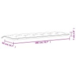 vidaXL Pernă bancă de grădină, model frunze, 200x50x7 cm, textil vidaXL Pernă bancă de grădină, model frunze, 200x50x7 cm, textil