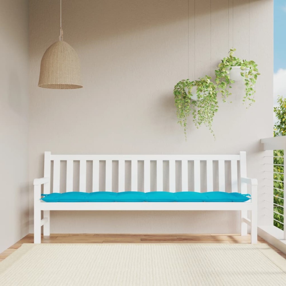 vidaXL Pernă pentru bancă de grădină, turcoaz, 200x50x7 cm, textil
