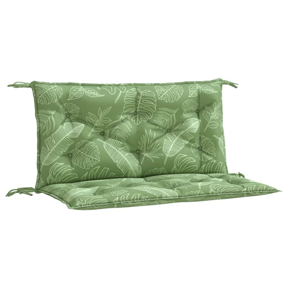 vidaXL Perne bancă de grădină 2 buc. model frunze 100x50x7 cm textil