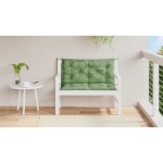 vidaXL Perne bancă de grădină 2 buc. model frunze 100x50x7 cm textil