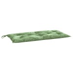 vidaXL Perne bancă de grădină 2 buc. model frunze 100x50x7 cm textil