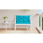 vidaXL Perne bancă de grădină 2 buc. turcoaz 100x50x7 cm textil