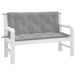 vidaXL Perne bancă de grădină 2 buc., gri, 120x50x7cm, țesătură oxford