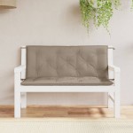 vidaXL Perne bancă de grădină 2 buc., gri taupe, țesătură oxford