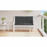 vidaXL Perne bancă de grădină 2 buc. negru carouri 120x50x7 cm textil