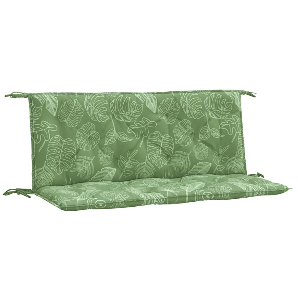 vidaXL Perne bancă de grădină 2 buc. model frunze 120x50x7 cm textil