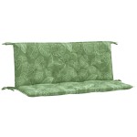 vidaXL Perne bancă de grădină 2 buc. model frunze 120x50x7 cm textil