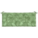 vidaXL Perne bancă de grădină 2 buc. model frunze 120x50x7 cm textil