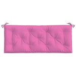 vidaXL Perne bancă de grădină 2 buc. roz 120x50x7 cm textil