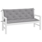 vidaXL Perne bancă de grădină 2 buc., gri, 150x50x7cm, țesătură oxford