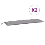 vidaXL Perne bancă de grădină 2 buc., gri, 150x50x7cm, țesătură oxford