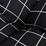 vidaXL Perne bancă de grădină, 2 buc., negru carouri, textil oxford
