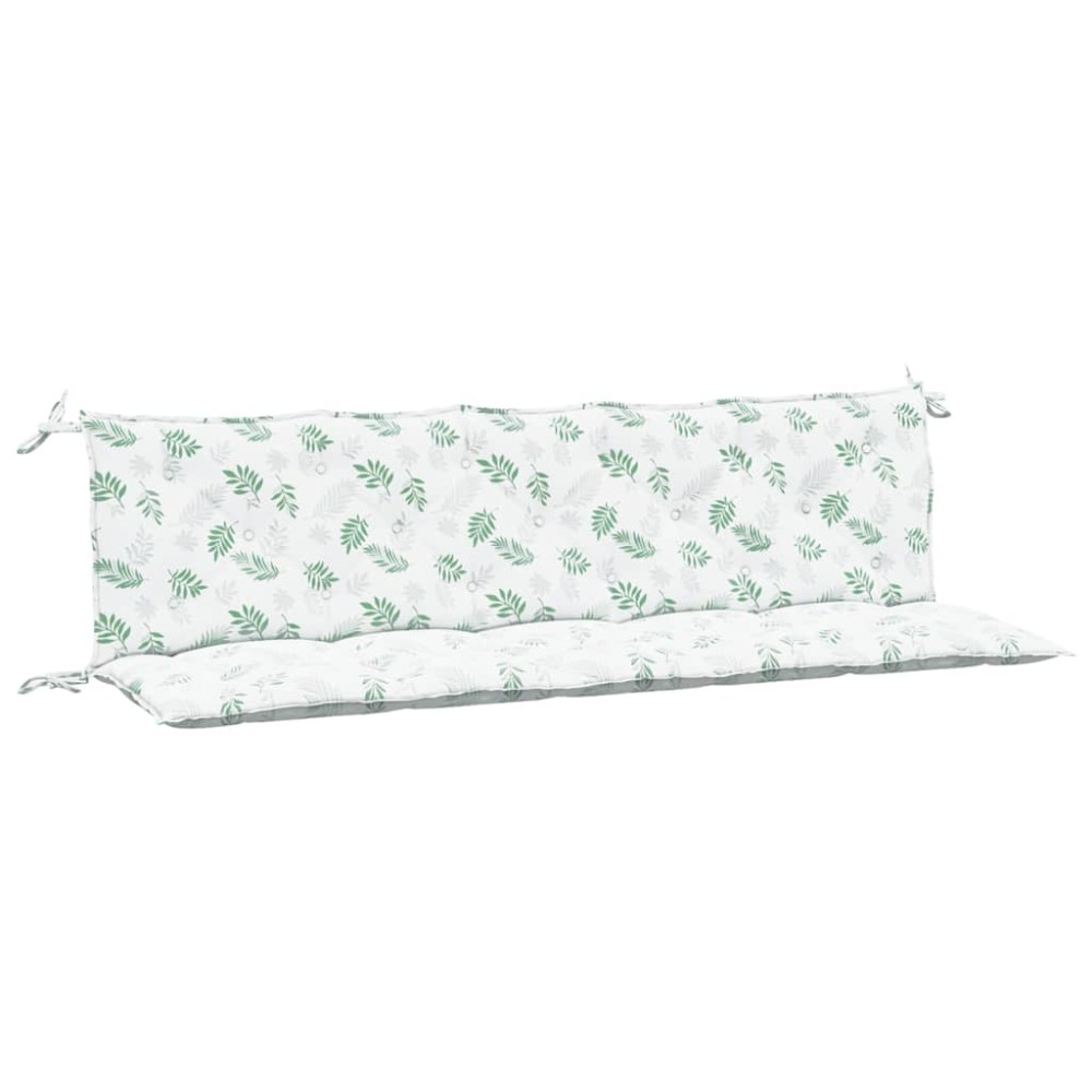 vidaXL Perne bancă de grădină, 2 buc., model frunze, țesătură oxford