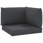 vidaXL Perne de canapea din paleți, 3 buc., negru, material textil vidaXL Perne de canapea din paleți, 3 buc., negru, material textil