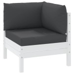 vidaXL Perne de canapea din paleți, 3 buc., negru, material textil vidaXL Perne de canapea din paleți, 3 buc., negru, material textil
