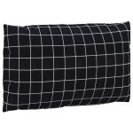 vidaXL Perne pentru paleți, 3 buc, negru, model carouri, textil oxford